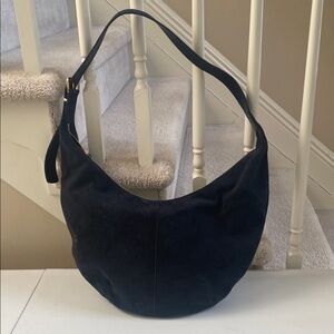 Madewell Essential Midnight Blue Suede Bag